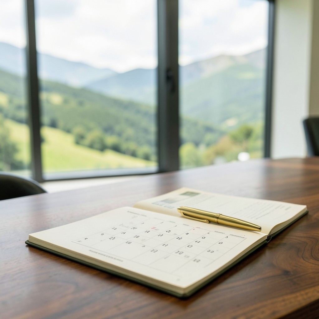 Vista de Camargo con calendario laboral en primer plano